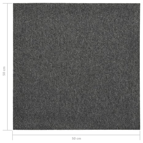 Tapijttegels 20 st 5 m² 50x50 cm antraciet 8
