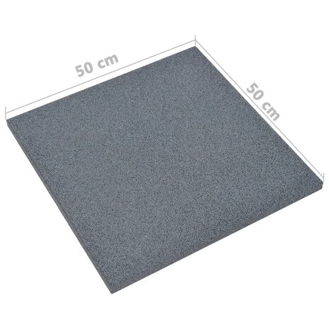 Valtegels 18 st 50x50x3 cm rubber grijs 8