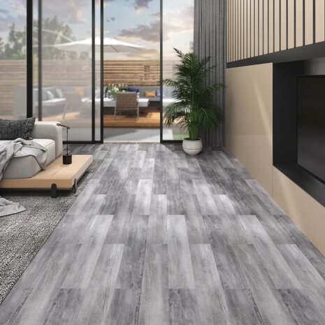 Vloerplanken zelfklevend 5,02 m² 2 mm PVC mat houtgrijs 1