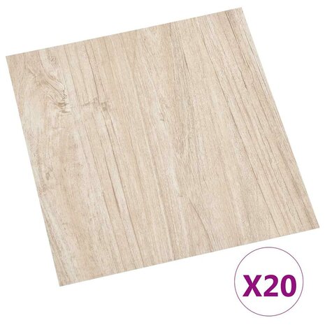 Vloerplanken 20 st zelfklevend 1,86 m² PVC lichtbruin 2