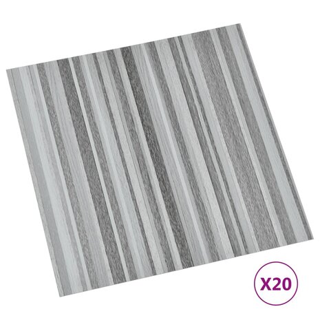 Vloerplanken 20 st zelfklevend 1,86 m² PVC lichtgrijs 2