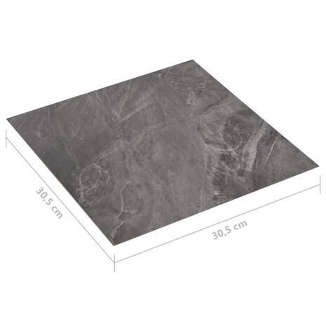 Vloerplanken 20 st zelfklevend 1,86 m² PVC zwart patroon 8