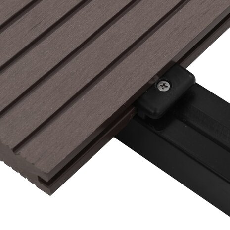 Terrasplanken met accessoires 16 m² 2,2 m HKC donkerbruin 5