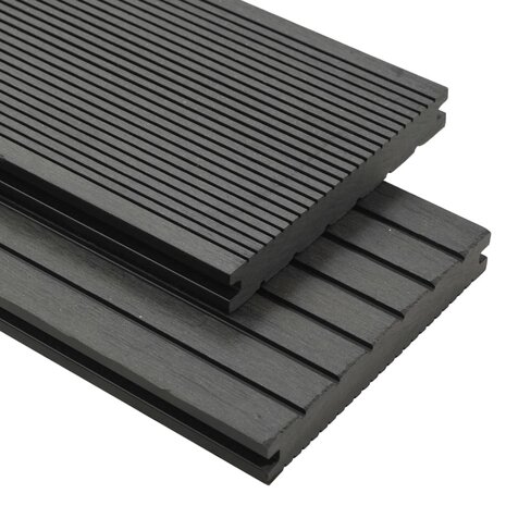 Terrasplanken met accessoires 10 m² 4 m massief HKC grijs 1