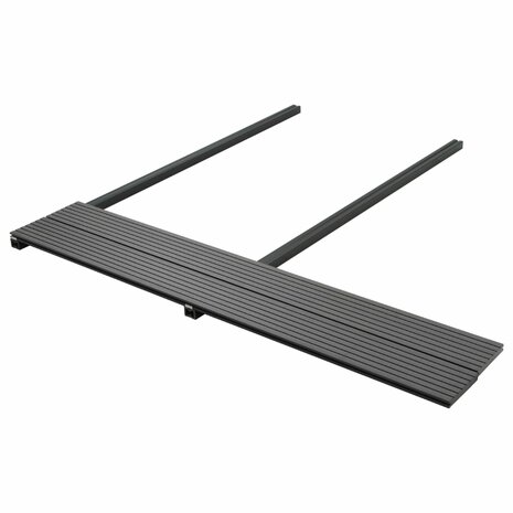 Terrasplanken met accessoires 10 m² 4 m massief HKC grijs 4