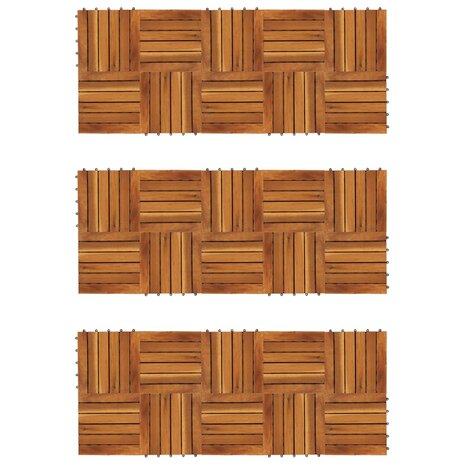 Terrastegels verticaal patroon 30 x 30 cm Acacia set van 30 1