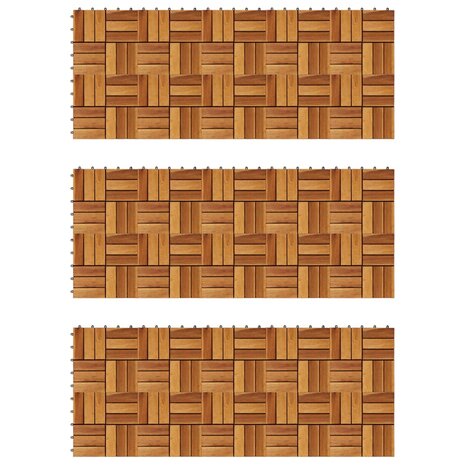 Terrastegels 30 x 30 cm Acacia set van 30 1