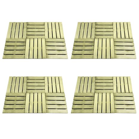 24 st Terrastegels 50x50 cm hout groen 1