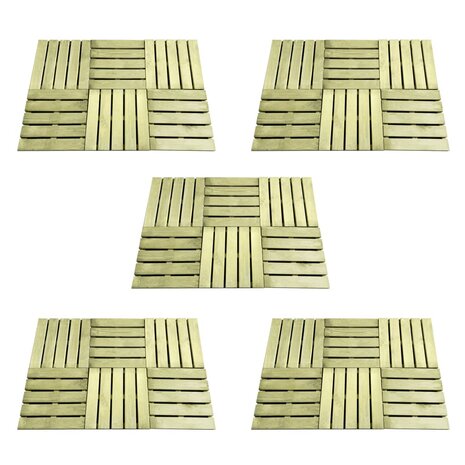 30 st Terrastegels 50x50 cm hout groen 1