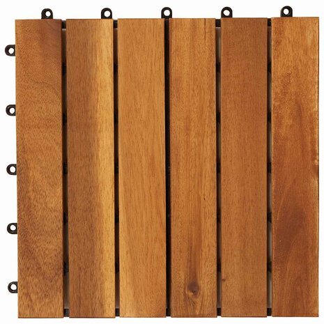 Terrastegels acaciahout 30 x 30 cm verticaal patroon (10 stuks)  6