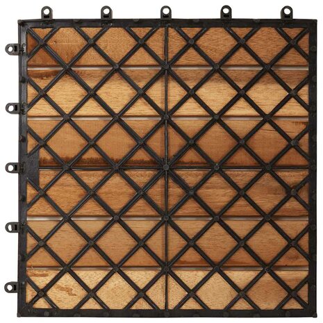 Terrastegels acaciahout 30 x 30 cm verticaal patroon (10 stuks)  8