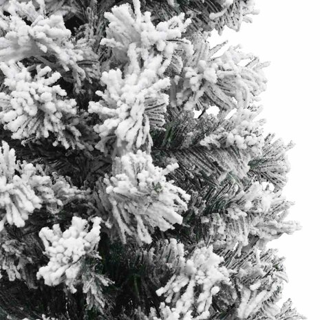 Kunstkerstboom met sneeuw smal 240 cm PVC groen 5