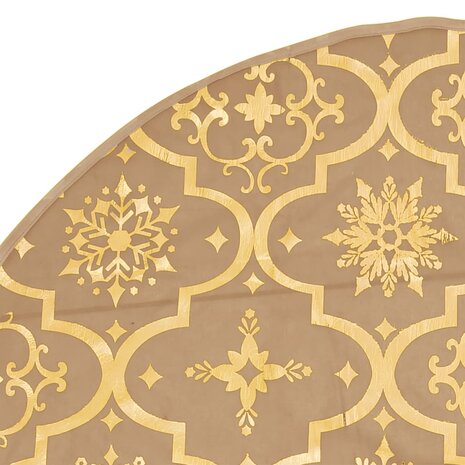 Kerstboomrok luxe met sok 90 cm stof geel 6