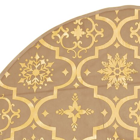 Kerstboomrok luxe met sok 150 cm stof geel 6