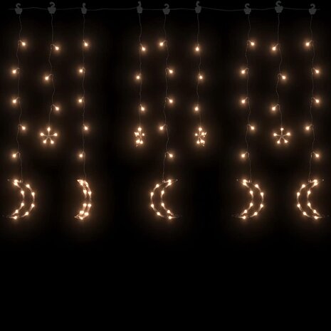 Lichtslinger ster en maan afstandsbediening 138 LED&apos;s warmwit 3