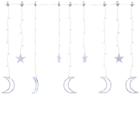 Lichtslinger ster en maan afstandsbediening 345 LED&apos;s blauw 2