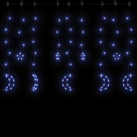 Lichtslinger ster en maan afstandsbediening 345 LED&apos;s blauw 4