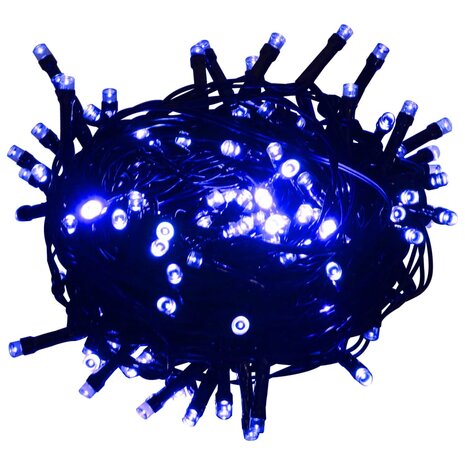 Lichtsnoer met 400 LED&apos;s met 8 lichteffecten 40 m blauw 2