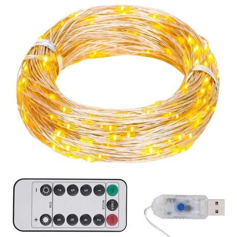Lichtslinger met 300 LED&apos;s 30 m warmwit 1
