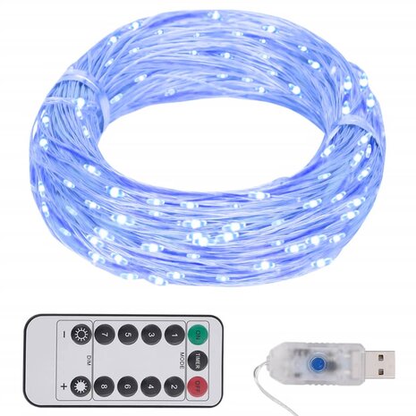 Lichtslinger met 150 LED&apos;s 15 m blauw 1
