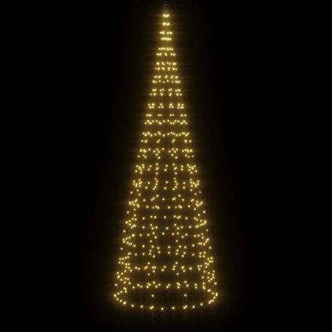 LED-kerstboom aan vlaggenmast 550 LED&apos;s warm wit 300 cm 3