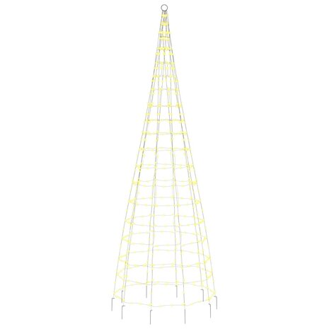 LED-kerstboom aan vlaggenmast 550 LED&apos;s warm wit 300 cm 4