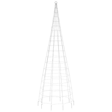 LED-kerstboom aan vlaggenmast 550 LED&apos;s warm wit 300 cm 5