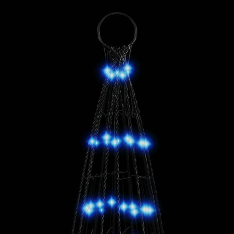 LED-kerstboom aan vlaggenmast 1534 LEDs 500 cm blauw 6