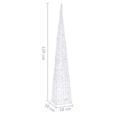 Lichtkegel decoratief LED 120 cm acryl koudwit 9