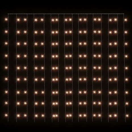 Lichtsnoergordijn met 300 LED&apos;s en 8 functies 3x3 m warmwit 4