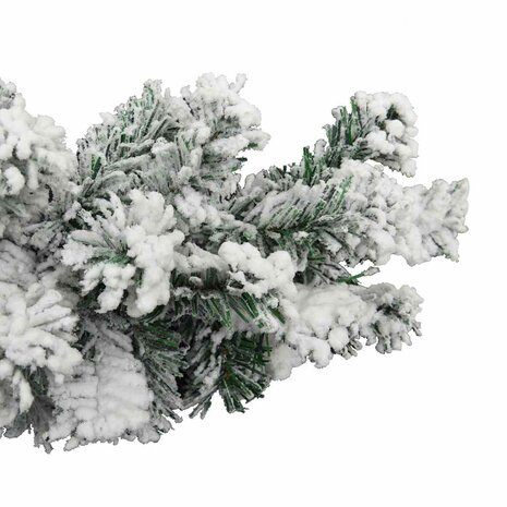 Kerstslinger met sneeuw 10 m PVC groen 4