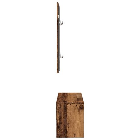 Halmeubelset bewerkt hout oud houtkleurig 6
