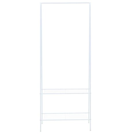 Kledingrek 59x35x150 cm wit 2