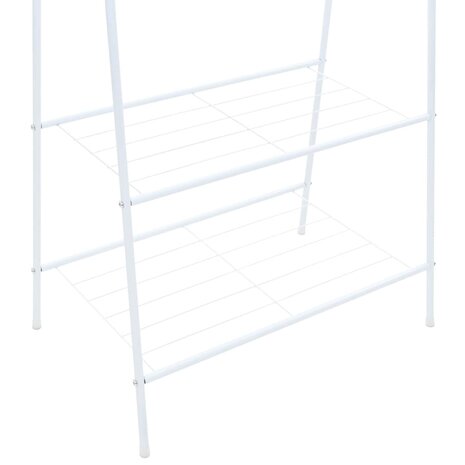 Kledingrek 59x35x150 cm wit 4