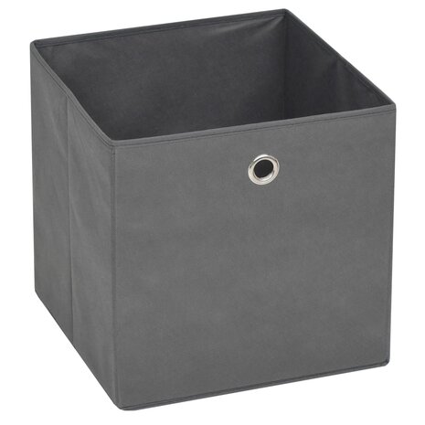 Opbergboxen 10 st 32x32x32 cm nonwoven stof grijs 3