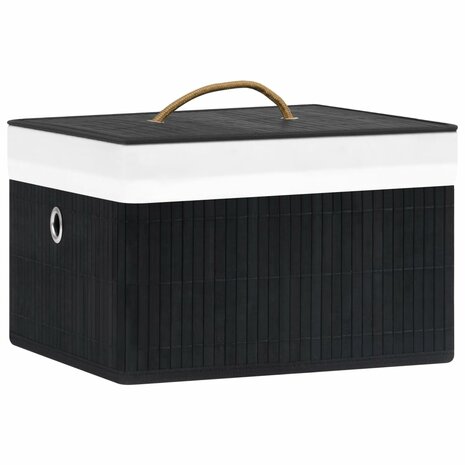 Opbergboxen 4 st bamboe zwart 2