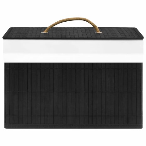Opbergboxen 4 st bamboe zwart 6