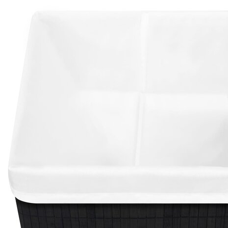 Opbergboxen 4 st bamboe zwart 8