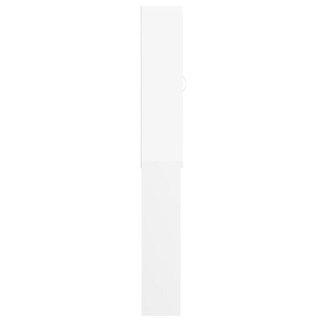 Wasmachinekast 64x25,5x190 cm wit 4