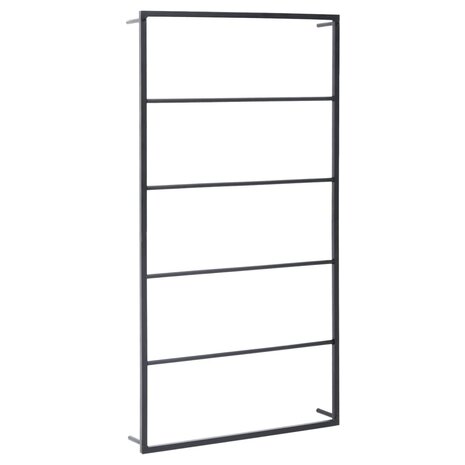 Handdoekenrek 60x10x116 cm staal zwart 2
