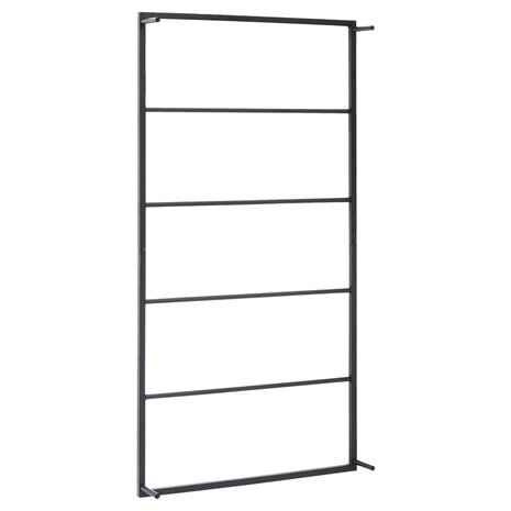 Handdoekenrek 60x10x116 cm staal zwart 4