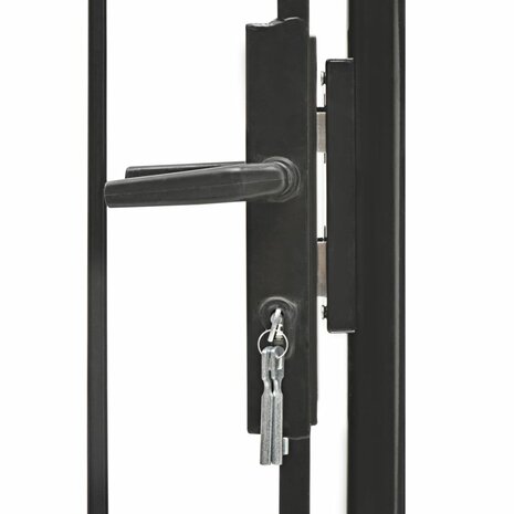 Poort 1x1,75 m staal zwart 3