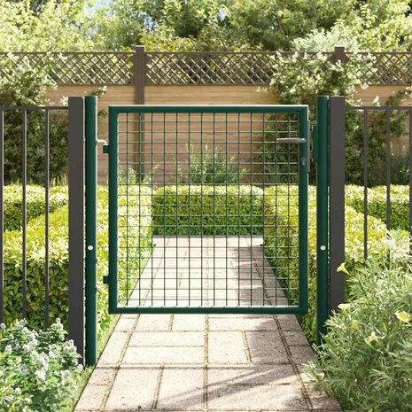 Poort 100x75 cm staal groen 3
