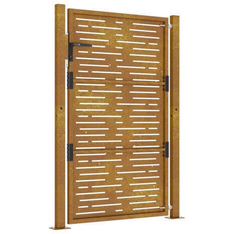 Poort vierkant 105x130 cm cortenstaal 5