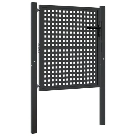 Poort 105x150 cm staal antracietkleurig 2
