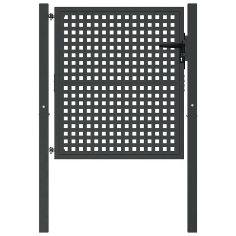 Poort 105x150 cm staal antracietkleurig 3