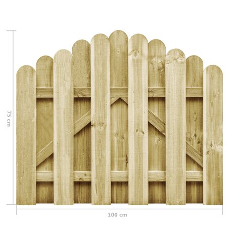 Poort 100x75 cm groen geïmpregneerd grenenhout 5