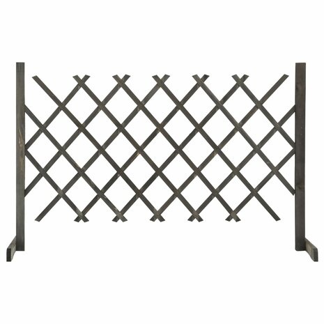 Tuinlatwerk 120x90 cm massief vurenhout grijs 1