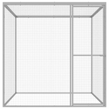 Kattenkooi 1,5x1,5x1,5 m gegalvaniseerd staal 3
