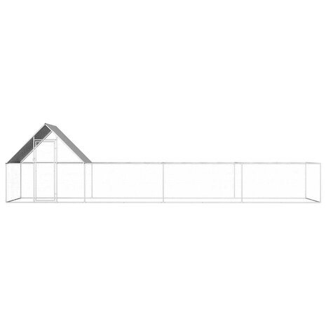 Kippenren 8x2x2 m gegalvaniseerd staal 2